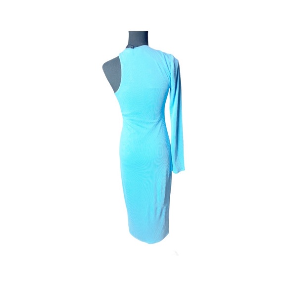 H:ours Joelle Midi Dress in Cyan Blue Size Small - Picture 6 of 10